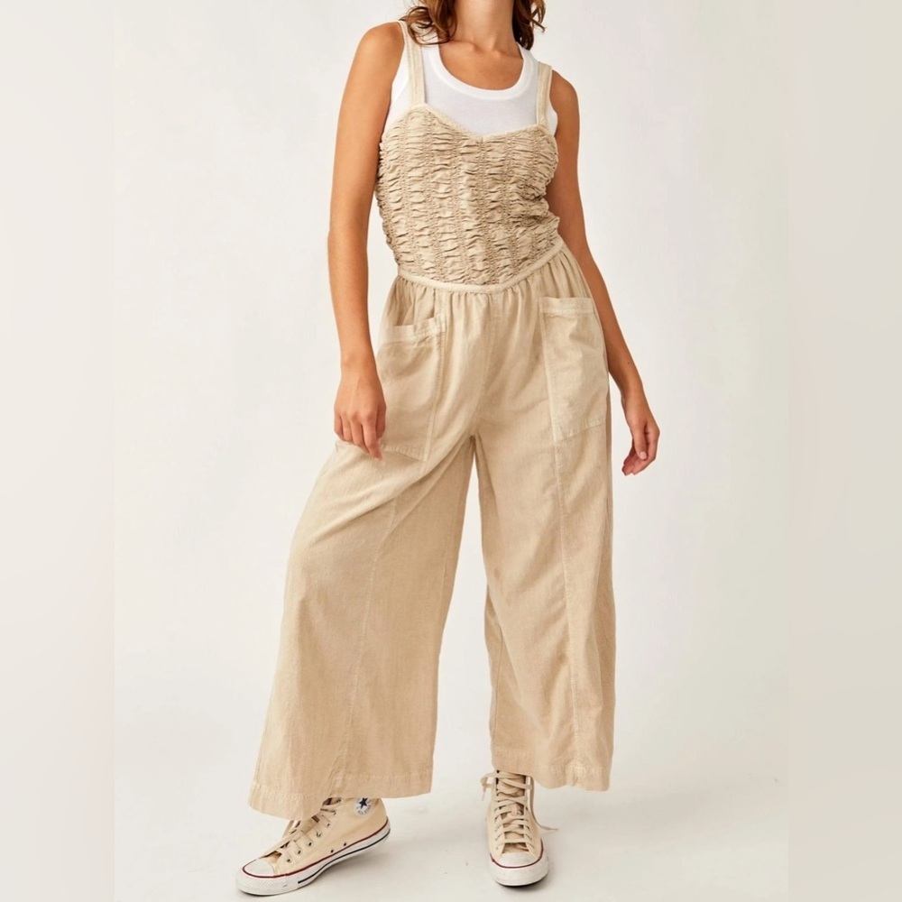 Free People Always And Forever Ruched One-Piece Jumpsuit